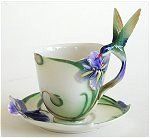 Hummingbird Cup and Saucer with Spoon
