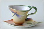 Dragonfly Cup and Saucer with Spoon