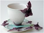 Basil Teacup and Saucer with Spoon